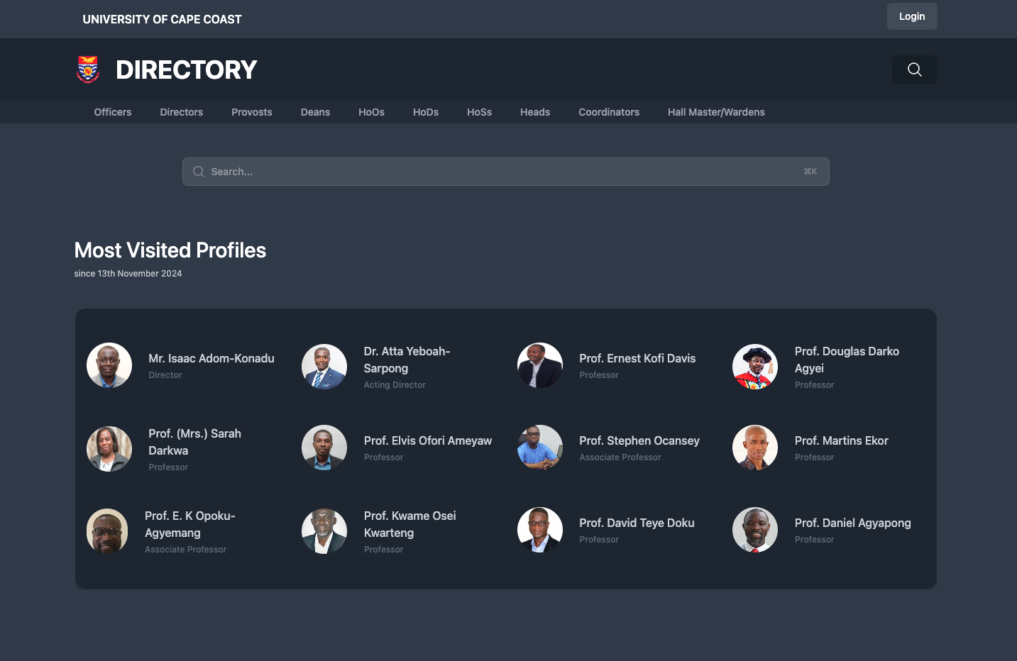 Staff Directory